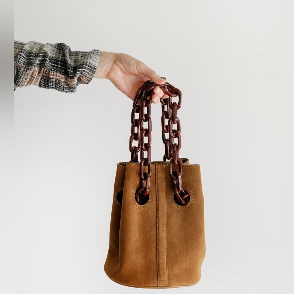 Trademark Goodall Suede Caramel Bucket Bag